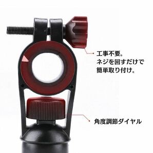 バイク スマホホルダー 固定 自転車 黒 脱落防止 ナビ 携帯ホルダー 自転車 360°回転 落下防止 振動吸収 簡単取付 ワンタッチの画像5