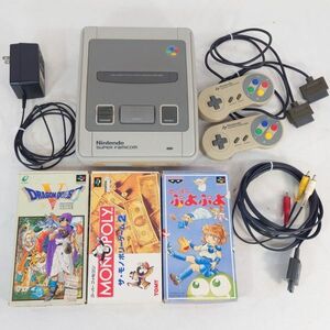 Nintendo 任天堂 ニンテンドー スーパーファミコン スーファミ SHVC-001 ソフト3本付【中古】