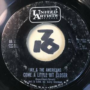 試聴 JAY & THE AMERICANS COME A LITTLE BIT CLOSER 両面EX 