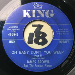 試聴 64年全米23位ソウル6位 JAMES BROWN OH BABY DON’T YOU WEEP PT1 PT2 両面EX+ 
