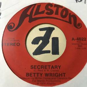 ブロウフライ提供 BETTY WRIGHT SECRETARY 両面EX+ 1974 