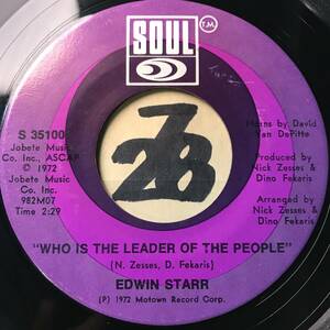 試聴 EDWIN STARR WHO IS THE LEADER OF THE PEOPLE 両面EX+ 