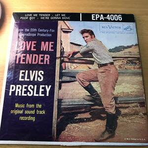 試聴 ELVIS PRESLEY LOVE ME TENDER ４曲入りEP サウンド・トラック 両面VG++ 