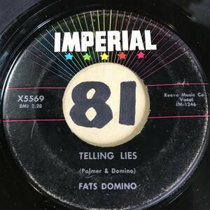 試聴 FATS DOMINO TELLING LIES / 聖者が街にやって来る 両面VG++ SOUNDS EX 