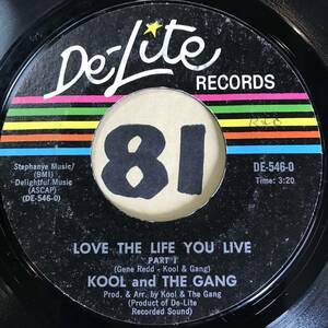 試聴 KOOL AND THE GANG LOVE THE LIFE YOU LIVE PT1 PT2 両面EX 