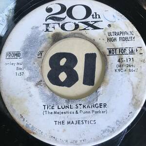 試聴 1959年DOO-WOP R&R THE MAJESTICS SWEET ONE / THE LONE STRANGER 両面VG+ SOUNDS VG++