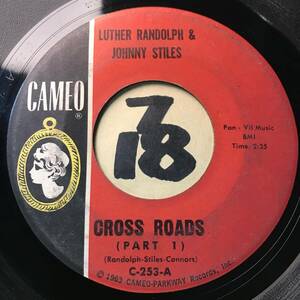 試聴 モッド・ソウル・ジャズ LUTHER RANDOLPH & JOHNNY STILES CROSS ROADS PT1 PT2 両面VG+ SOUNDS VG++ 