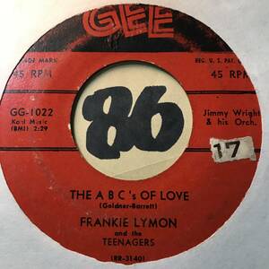 試聴 DOO-WOP CLASSICS FRANKIE LYMON AND THE TEENAGERS THE A B C’S OF LOVE / SHARE 両面VG++ 