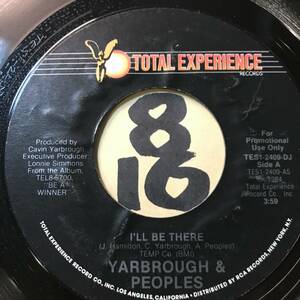 試聴 ロニー・シモンズ(GAP BAND) 制作 YARBROUGH & PEOPLES I’LLBE THERE 両面NM 