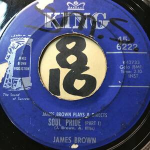試聴 間奏にドラムブレイク JAMES BROWN SOUL PRIDE PT1 PT2 両面VG(+) SOUNDS VG++ 