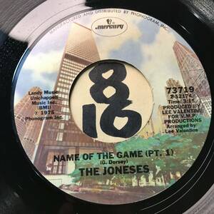 試聴 THE JONESES NAME OF THE GAME PT1 PT2 両面NM 