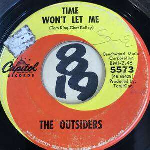 試聴 65年4月全米5位 ガレージ・ロック・クラシック THE OUTSIDERS TIME WON’T LET ME 両面EX SOUNDS EX+ ナゲッツ収録