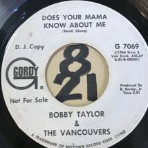 試聴 BOBBY TAYLOR & THE VANCOUVERS DOES YOUR MAMA KNOW ABOUT ME 両面VG++ SOUNDS EX_画像2