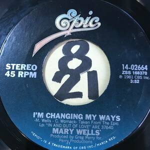 試聴 Greg Perry presents モダン・ソウル・ダンサー MARY WELLS I’M CHANGING MY WAYS 両面EX+ 
