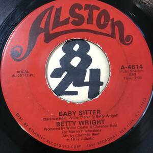 試聴 ブロウフライ・プレゼンツ BETTY WRIGHT BABY SITTER 両面EX+ 1972 