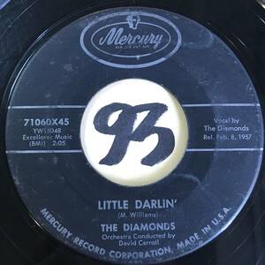 試聴 THE DIAMONDS LITTLE DARLIN’ 両面VG+ SOUNDS VG++ 