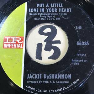 試聴 JACKIE DeSHANNON PUT A LITTLE LOVE IN YOUR HEART VG++ 