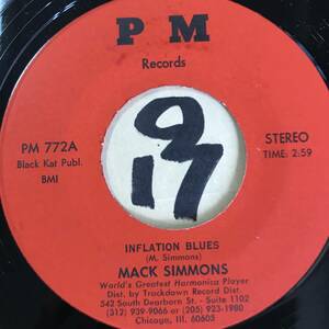 試聴 新品 シカゴ・モダン・ブルース MACK SIMMONS INFLATION BLUES 