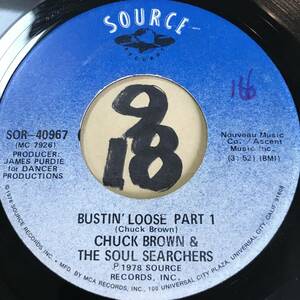 試聴 CHUCK BROWN & THE SOUL SEACHERS BUSTIN’ LOOSE PT1 PT2 両面NM 