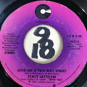 試聴 STACY LATTISAW LOVE ON A TWO WAY STREET / BABY I LOVE YOU 両面EX 