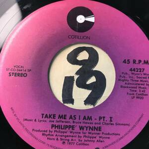 試聴 PHILIPPE’ WYNNE (THE SPINNERS) TAKE ME AS I AM PT1 VG+ / PT2 EX+ 