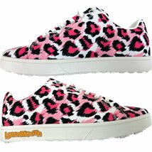 １円★Loudmouth ラウドマウス LM-GS0002 スパイクレス ゴルフシューズ Pink Leopard（275）26.5cm ★ピンクレオパード_画像3