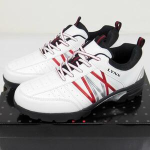 1 jpy *Lynx links LXSH-7569 golf shoes (25.0cm)* light weight spike less / wide width 3E type *