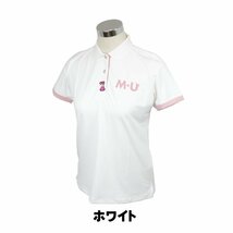 ★M・U SPORTS　MUスポーツ 801H2056 レディース 半袖 ポロシャツ ホワイト 44(L)★送料無料★ゴルフウェア★_画像2