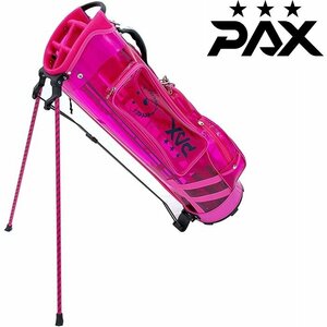 1円★Lynx リンクス PAX パクス PAXCB-01 スタンド キャディバッグ（PINK）8.5型★透明/スケルトン★