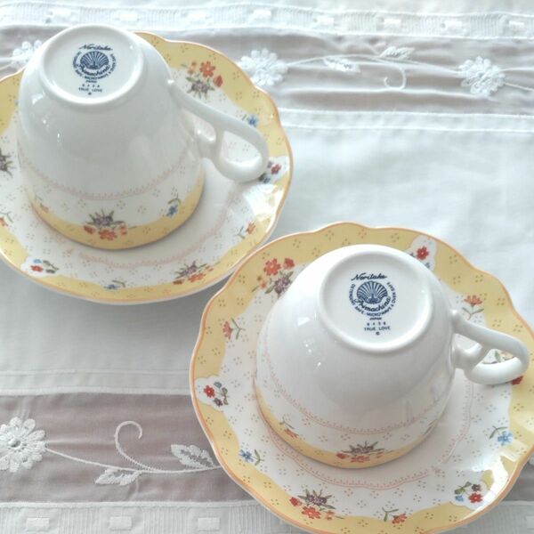 Noritake　True　Love　カップ＆ソーサー　ペア