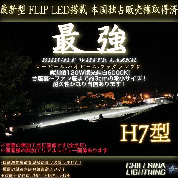 H7 LED ヘッドライト ロービーム ハイビーム フォグランプ 爆光 WS55 光軸調整可 ハイパワー 高出力 6000k 白ホワイト 車検対応 小型ファン