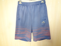 b10◆adidas BTRNグラフィックハーフパンツAP◆アディダス キッズ サイズ不明 ネイビー ショーツ DQ0849 スポーツウェア 6E_画像1