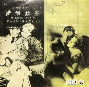 C00192984/EP1枚組-45RPM/カーメン・キャバレロ「愛情物語/ムーングロウとピクニックの王様(DS-7)」
