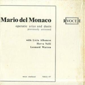 A00536544/LP/マリオ・デル・モナコ「Verdi / Operatic Arias And Duets」