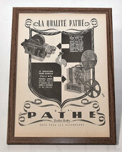 PATHE-BABY 1952年　フランス雑誌　オリジナル広告　額付　_画像1