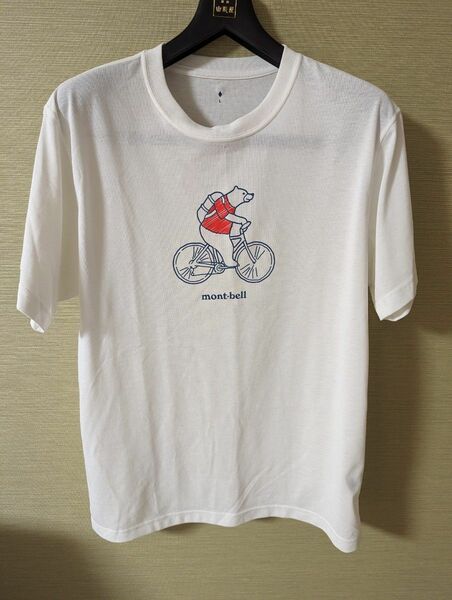 モンベル WIC.T サイクリングベア Tシャツ mont-bell ホワイト ウィックロン