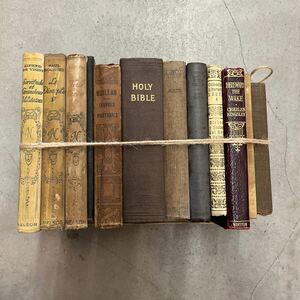 s0531-2. foreign book summarize set / display / interior / small articles / equipment ornament / Vintage /ko Large ./ Classic / antique /
