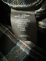 サンローラン SAINT LAURENT ウールチェック柄長袖シャツ S_画像5