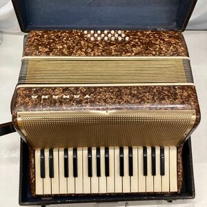 *60520-② YAMAHA accordion Yamaha antique keyboard instruments Showa Retro retro 30 keyboard present condition goods 