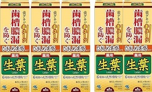 ★新品未開封☆ひきしめ生葉(しょうよう) 歯槽膿漏を防ぐ 薬用ハミガキ 100ｇ 5本