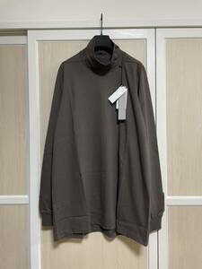 1円 新品未使用 リックオウエンス Rick Owens 長袖 L RU18F1287BA 国内正規品 DRKSHDW ハイネック タートルネック ブラウン ロングスリーブ