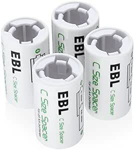 EBL battery spacer ( single 2 type 4ko entering ) battery conversion adaptor single 3- single 2 conversion single 3 shape rechargeable battery / alkali battery for size conversion spec -