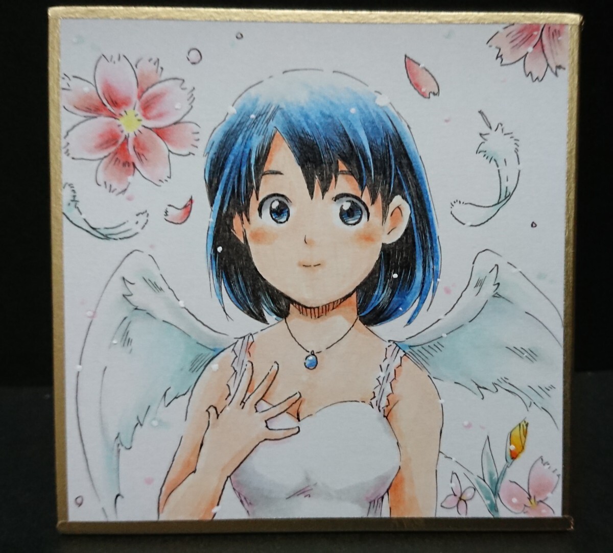 Hand-drawn illustration original girl with wings, Comics, Anime Goods, Hand-drawn illustration