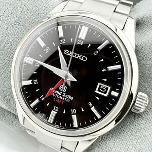 希少美品 GRAND SEIKO グランドセイコー GS SBGM009 オートマチック メカニカルGMT ブラウンダイヤル ヴィンテージ メンズ腕時計 9S56-00B0