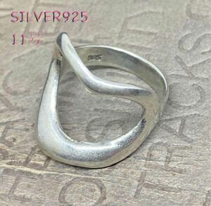 YYQ7..k48d silver925 серебряный 925 печатка ... кольцо Open Heart love серебряный кольцо 48d