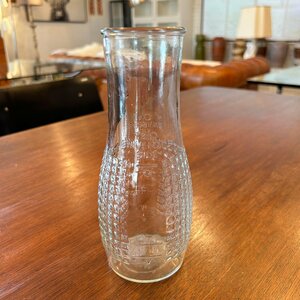 4225 アメリカ ビンテージ 花瓶 ボトル オブジェ インダストリアル 男前系 ビン ガラス製 カントリー 高さ21cm 口径6cm