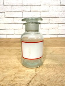 4927 ドイツ買い付け アンティーク 1970年代製 薬瓶 メディシンボトル オブジェ インダストリアル 高さ14cm 直径7cm 口径3.5cm baa
