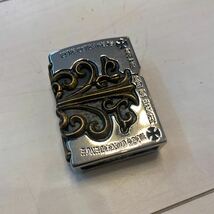 ZIPPO☆フルメタルジャケット☆クロス☆ジッポ☆オイルライター☆希少☆コレクション☆クロムハーツ風☆USED_画像1