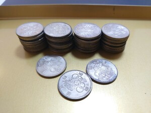 [ Japan silver coin ]43 sheets 100 jpy silver coin 1964 year Tokyo Olympic only old 100 jpy coin present condition goods old coin collection rare Showa Retro silver sudden rise commemorative coin 