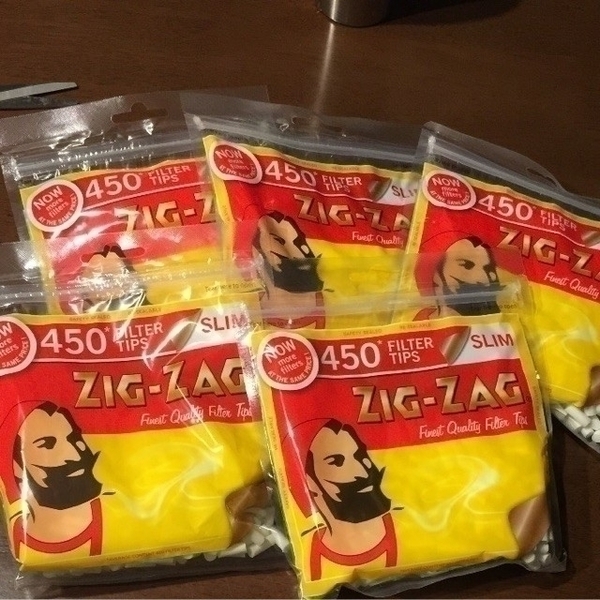 ジグザグ zigzag 手巻き タバコ スリム フィルター 450個入り　５袋セット　送料無料
